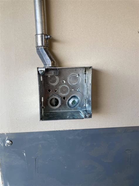 cmt conduit through wall into junction box|exposed conduit to wall conversion.